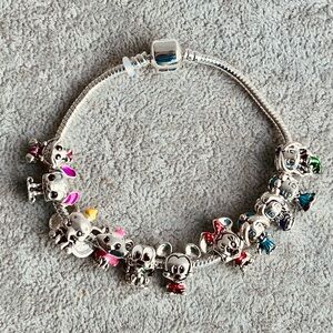 Disney Sterling Silver Bracelet - Full of Charms ✨